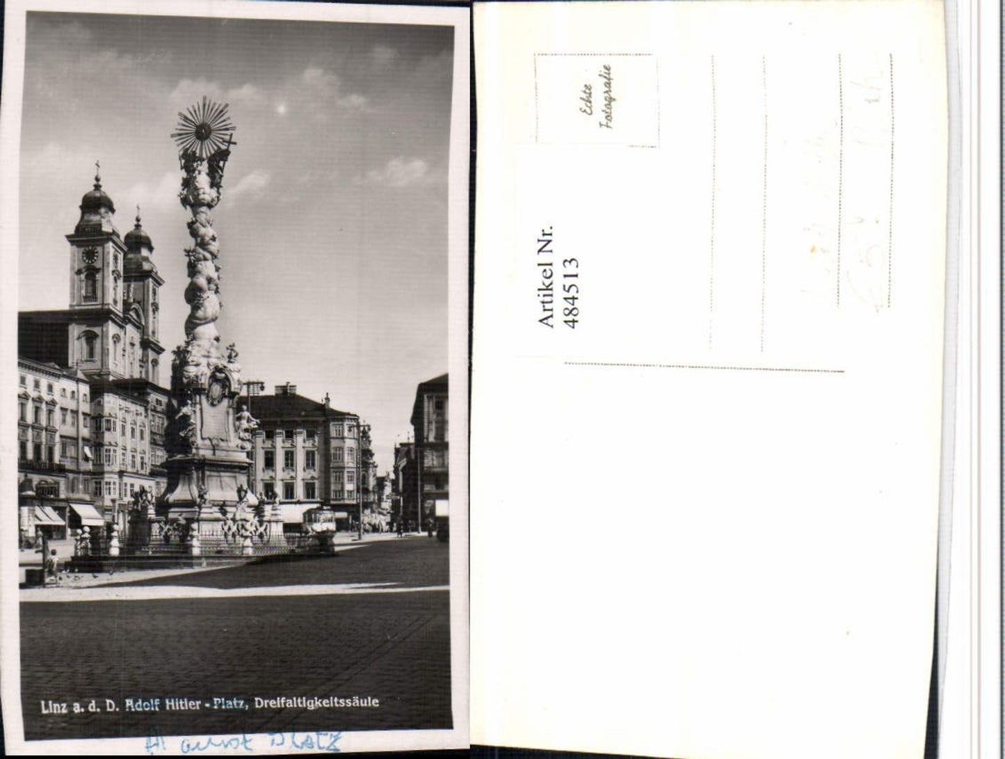 484513,Linz an d. Donau Hauptplatz Dreifaltigkeitssäule Kirche
