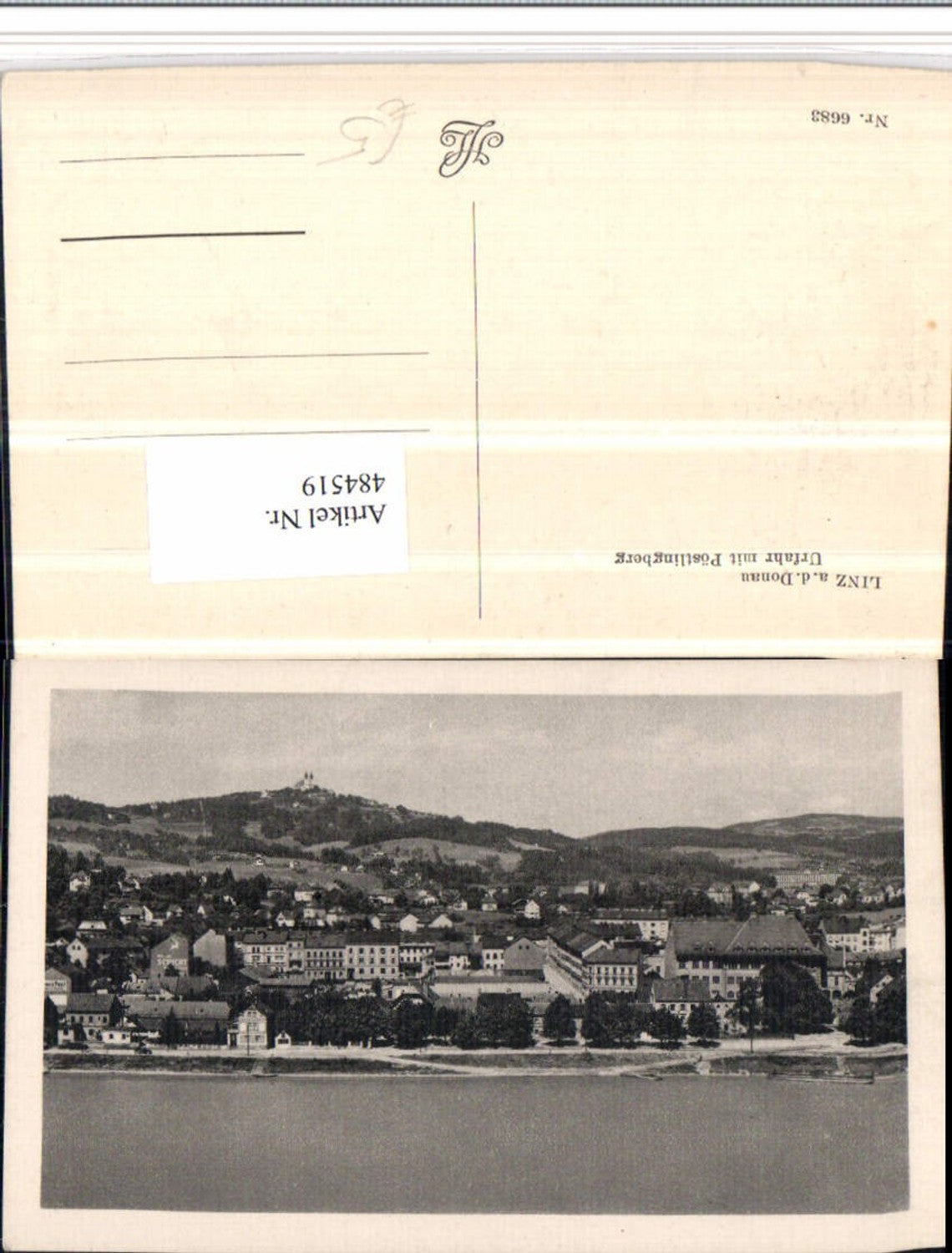 484519,Linz an d. Donau Urfahrt Teilansicht m. Pöstlingberg