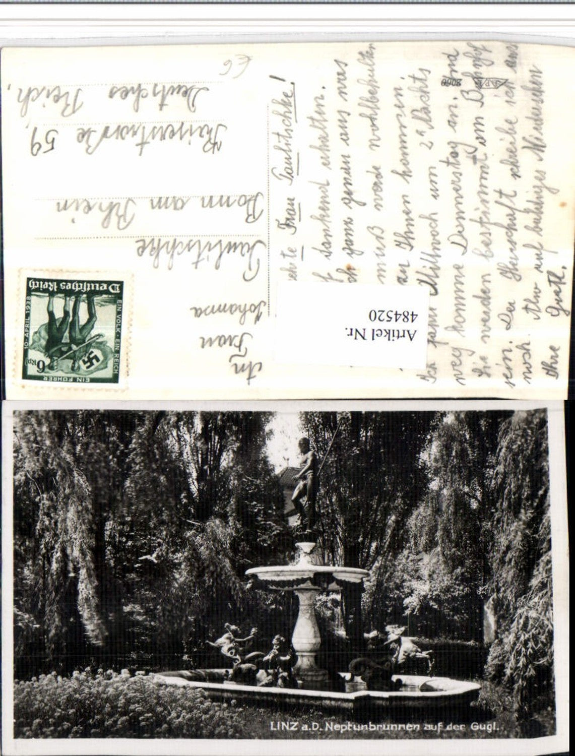 484520,Linz an d. Donau Neptunbrunnen Brunnen auf der Gugl