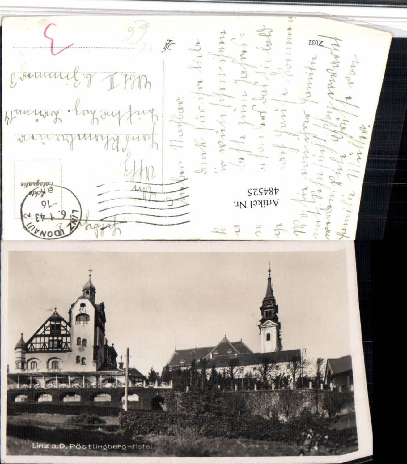 484525,Linz an d. Donau Pöstlingberg Hotel Kirche Feldpost Luftwehr 14 Abt. 2