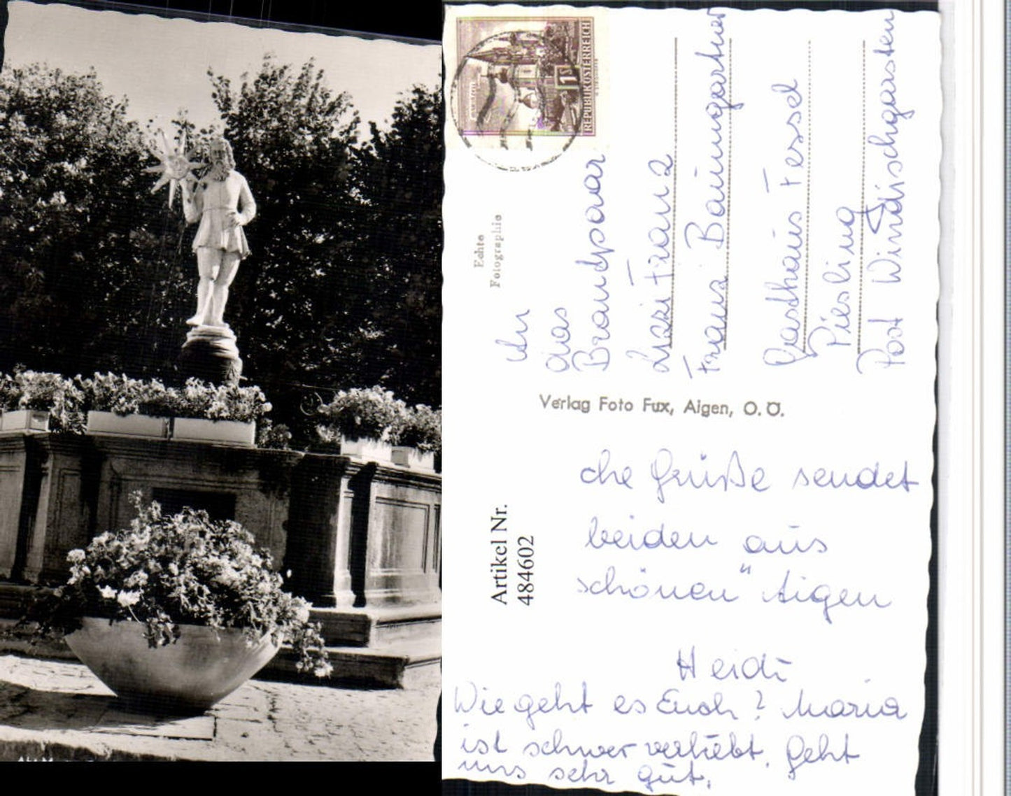 484602, Aigen Market Square Abbot Martin Greising Fountain pub Photo Fux