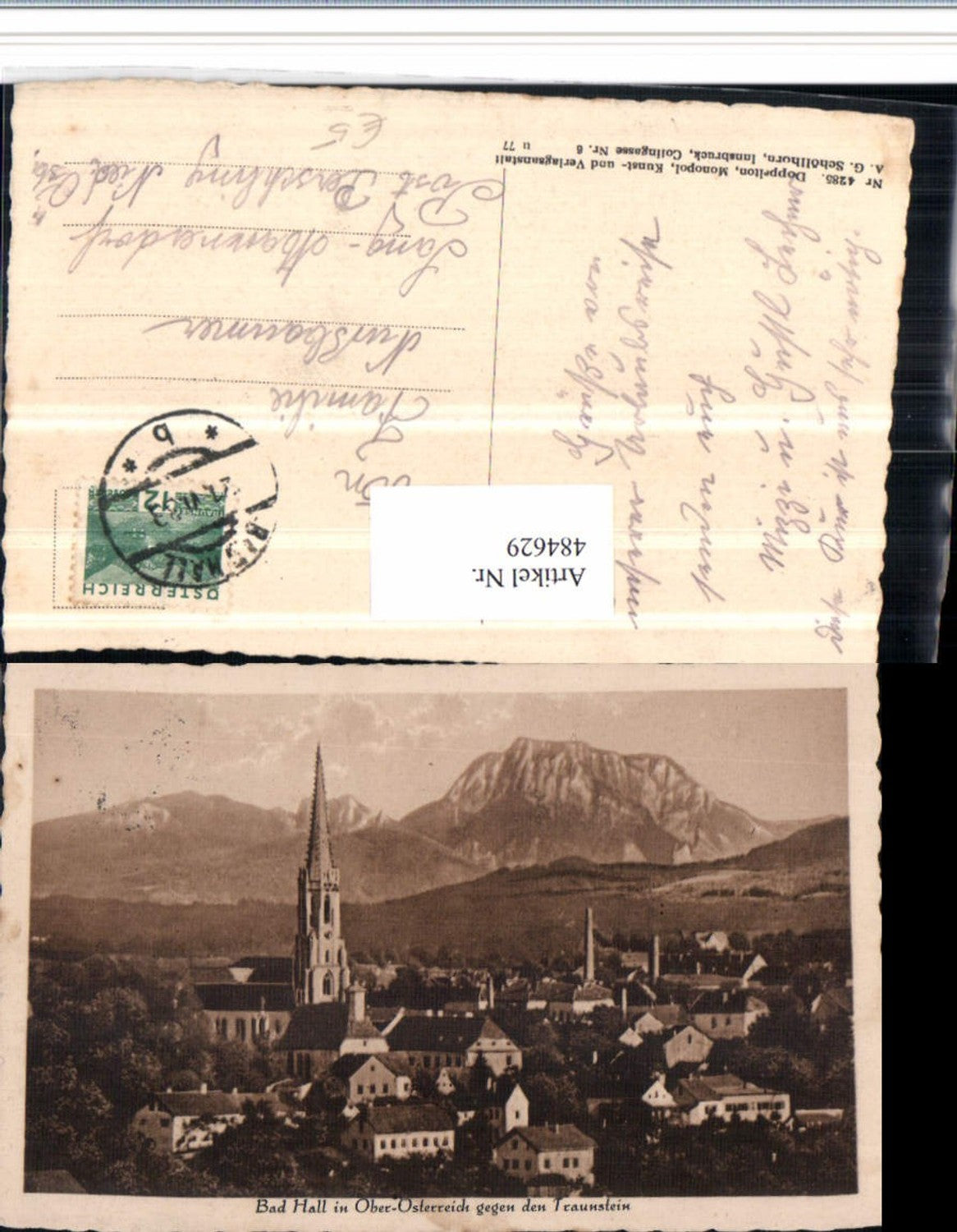 484629,Bad Hall Totale geg. Traunstein Bergkulisse