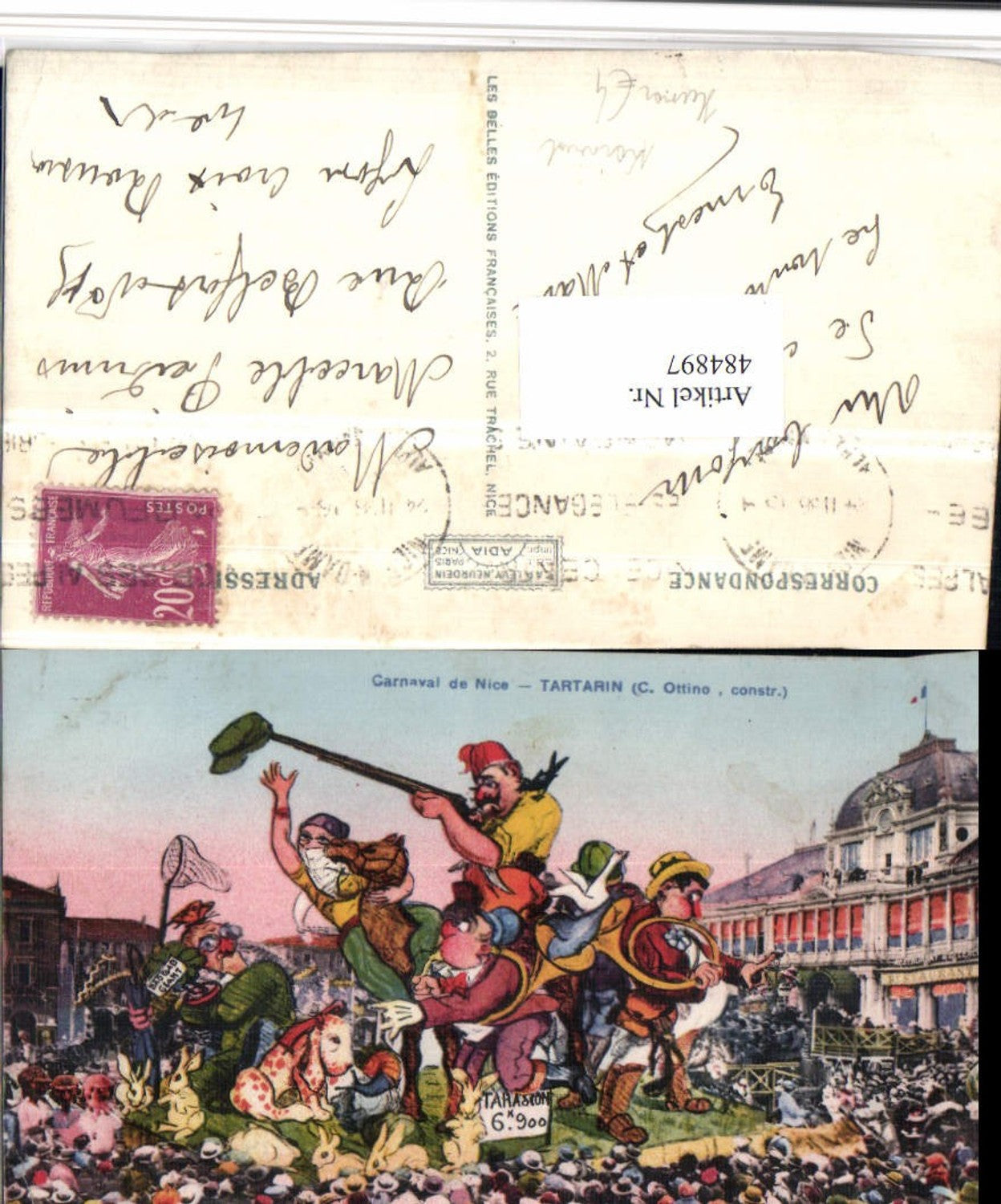 484897,Künstler AK Scherz Humor Karneval Nice Nizza Tartarin