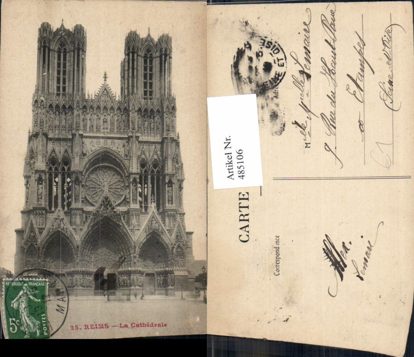485106,Kirche Reims La Cathdrale Kathedrale