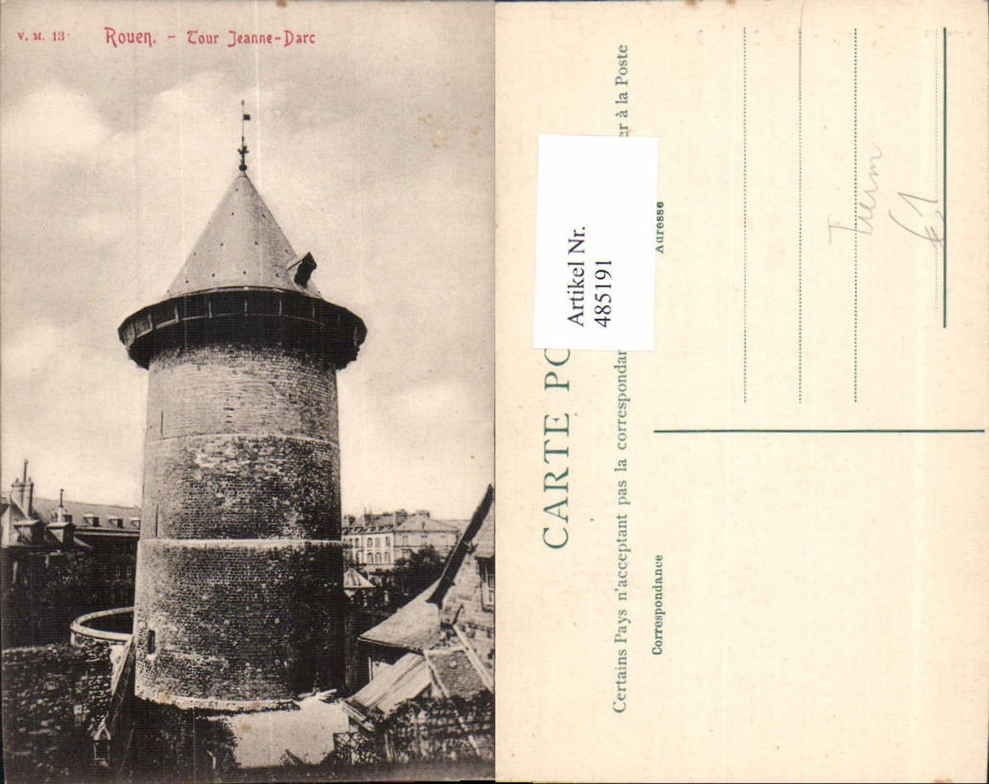 485191,Tower Rouen Tour Joan of Arc