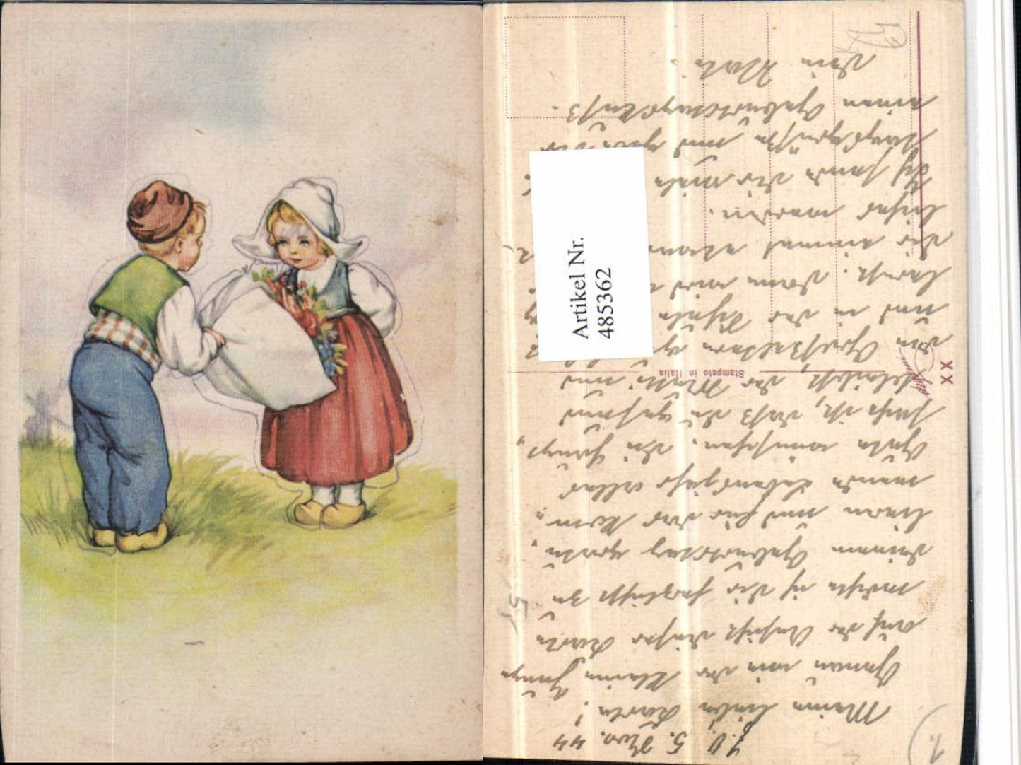 485362,Künstler AK Holländische Kinder Volkstypen