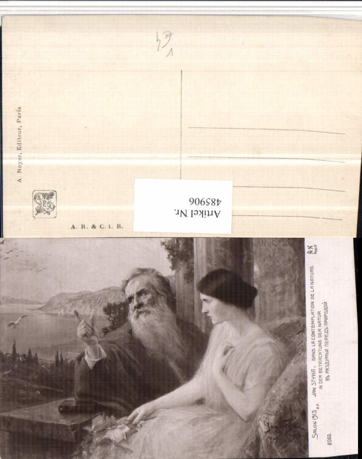 485906,Künstler AK Jan Styka Betrachtung der Natur pub A. Noyer Paris 2060