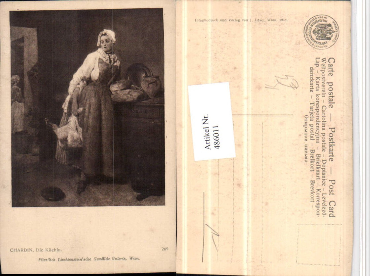 486011,Künstler AK Chardin Die Köchin Frau Type