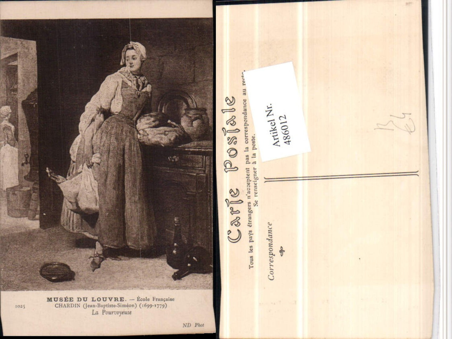 486012,Künstler AK Chardin La Pourvoyeuse Köchin Frau Type