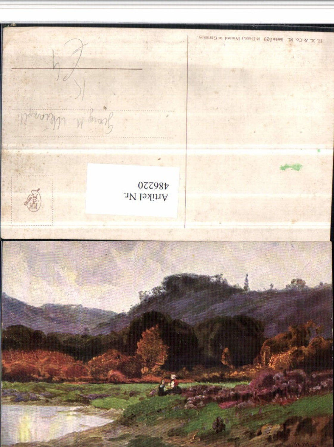 486220,Künstler AK Georg M. Meinzolt Landschaft
