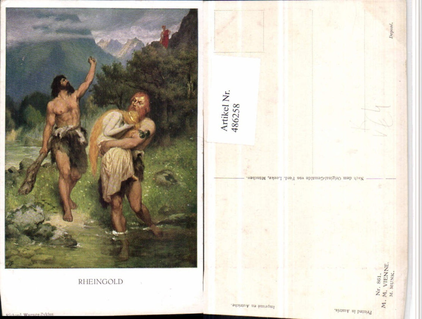 486258,M. Munk Vienne 861 Künstler Ferd. Leeke Rheingold Richard Wagner