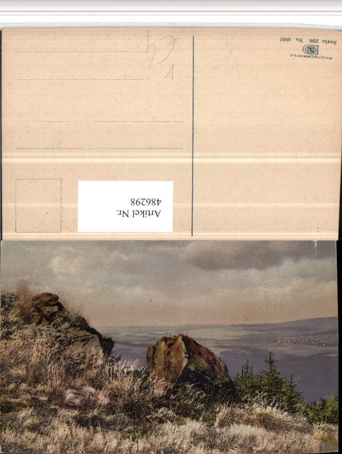 486298,Photochromie Nenke & Ostermaier 298/4562 Landschaft Stein