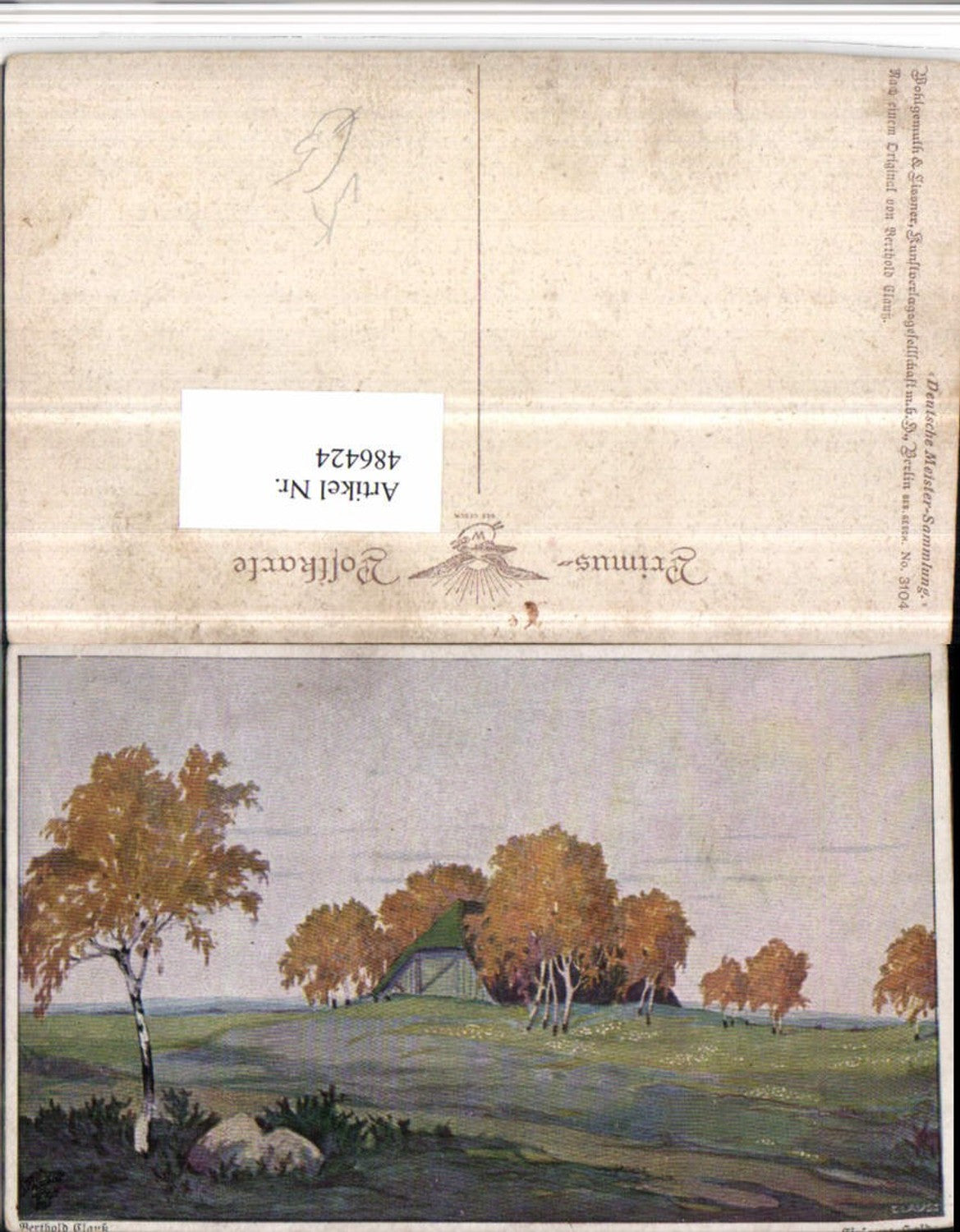 486424,Primus AK 3104 Künstler Berthold Clauß Landschaft Birken Bäume