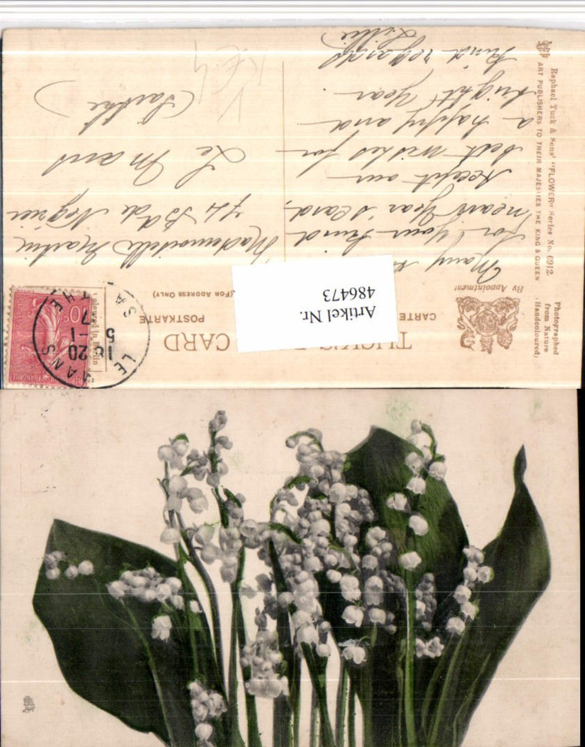 486473,Raphael Tuck & Sons 6912 Künstlerkarte Flower Maiglöckchen
