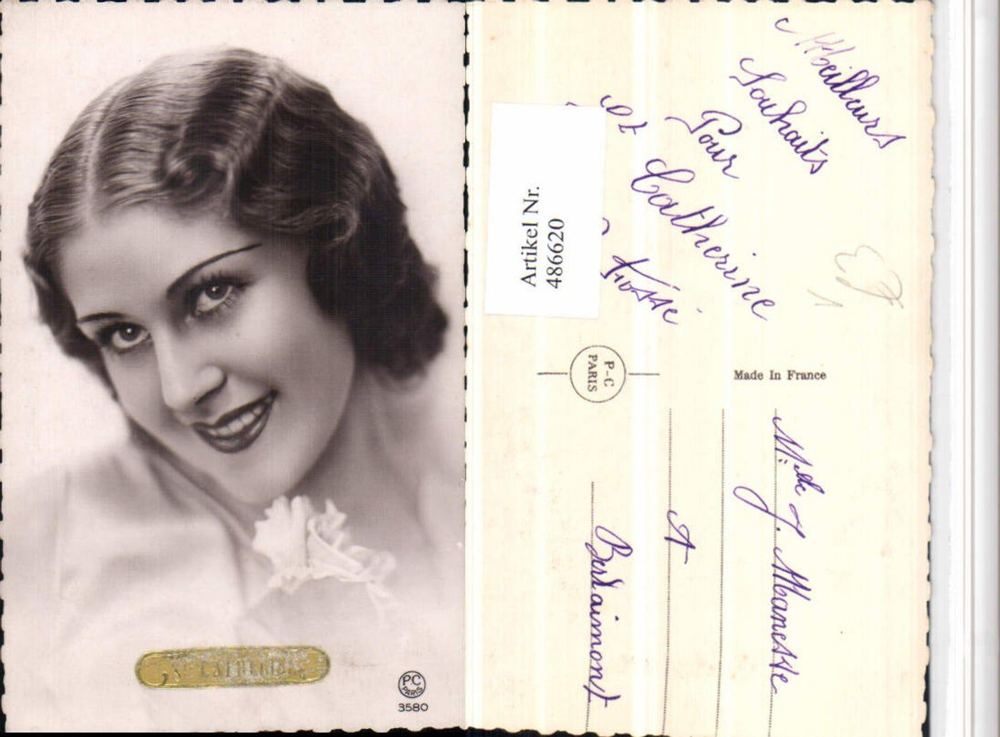 486620,P.C. Paris 3580 Ste Catherine Frau Portrait