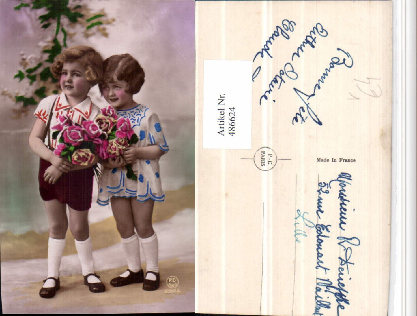 486624,P.C. Paris 2994 Kinder Strümpfe Blumenstrauß