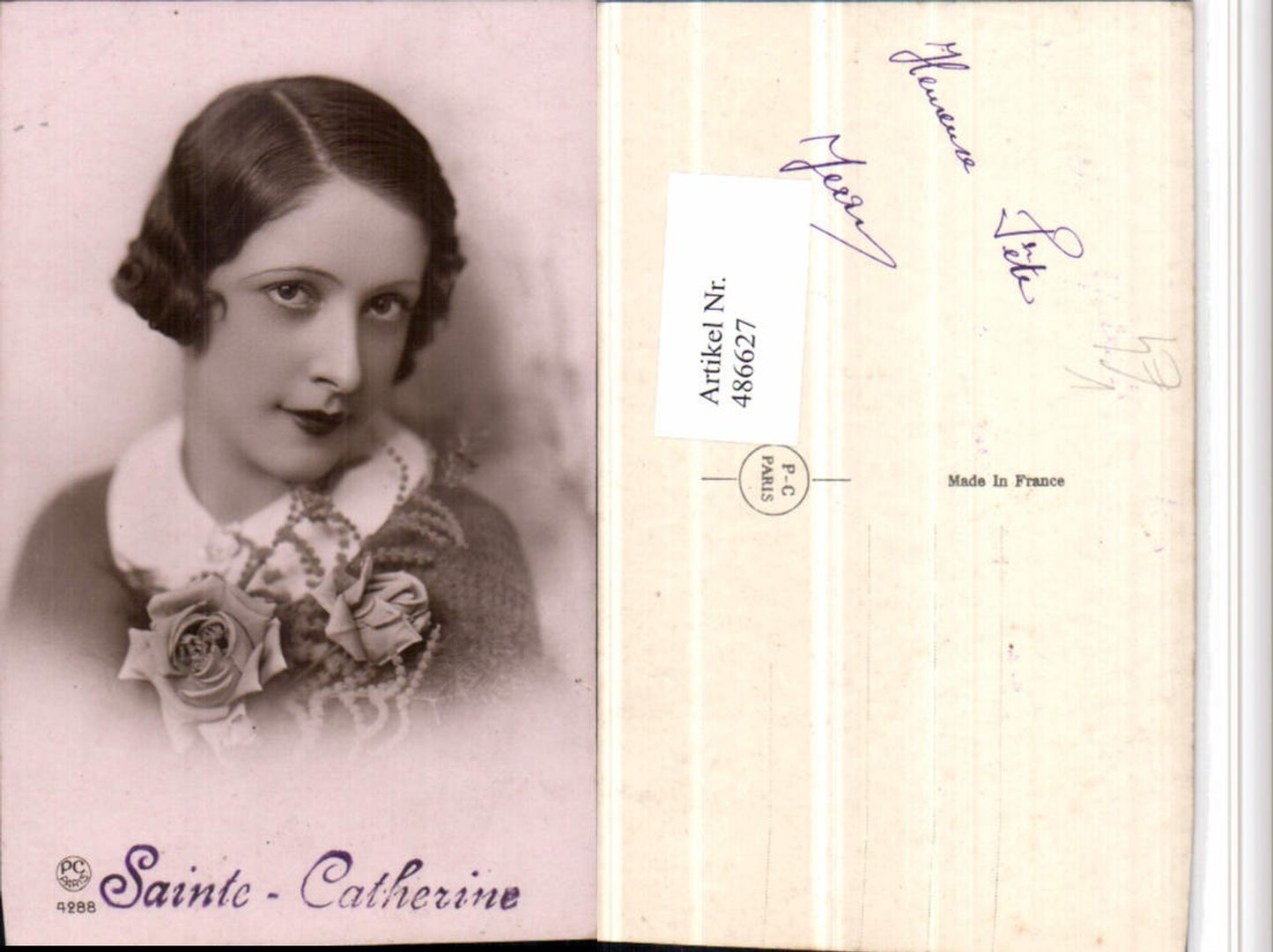 486627,P.C. Paris 4288 Saitne Catherine Frau Portrait