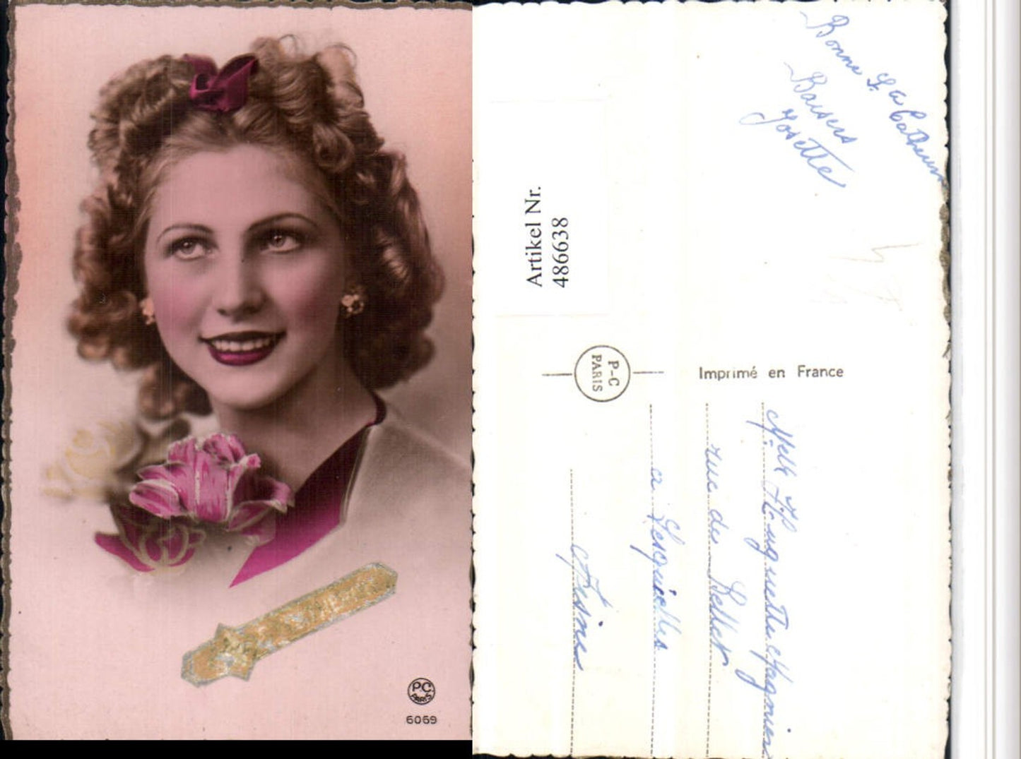 486638,P.C. Paris 6069 Ste Catherine Frau Schleife Portrait