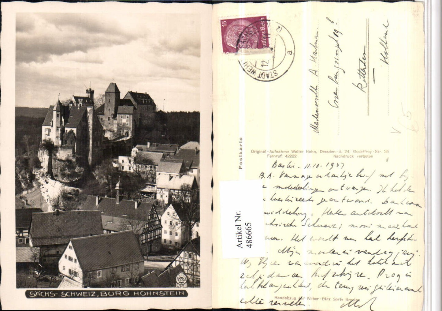 486665,Fotokunst Walter Hahn 3321 Sächsische Schweiz Burg Hohnstein