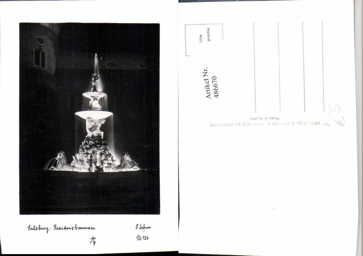 486670,Fotokunst Dr. Defner Sb126 Salzburg Residenzbrunnen Brunnen