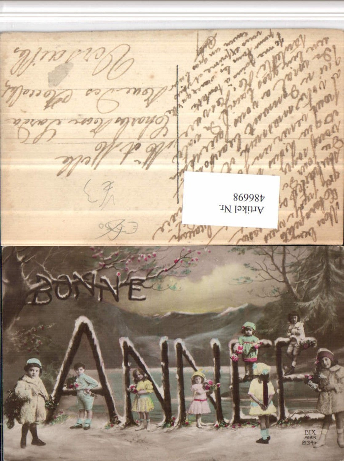 486698,Fotomontage Bonne Annee Buchstaben Kinder pub DIX 2134/2