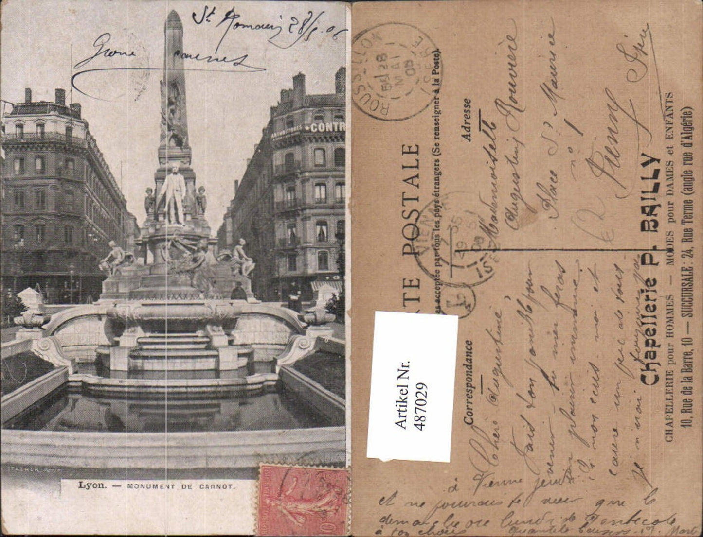 487029,Statue Lyon Monument de Carnot