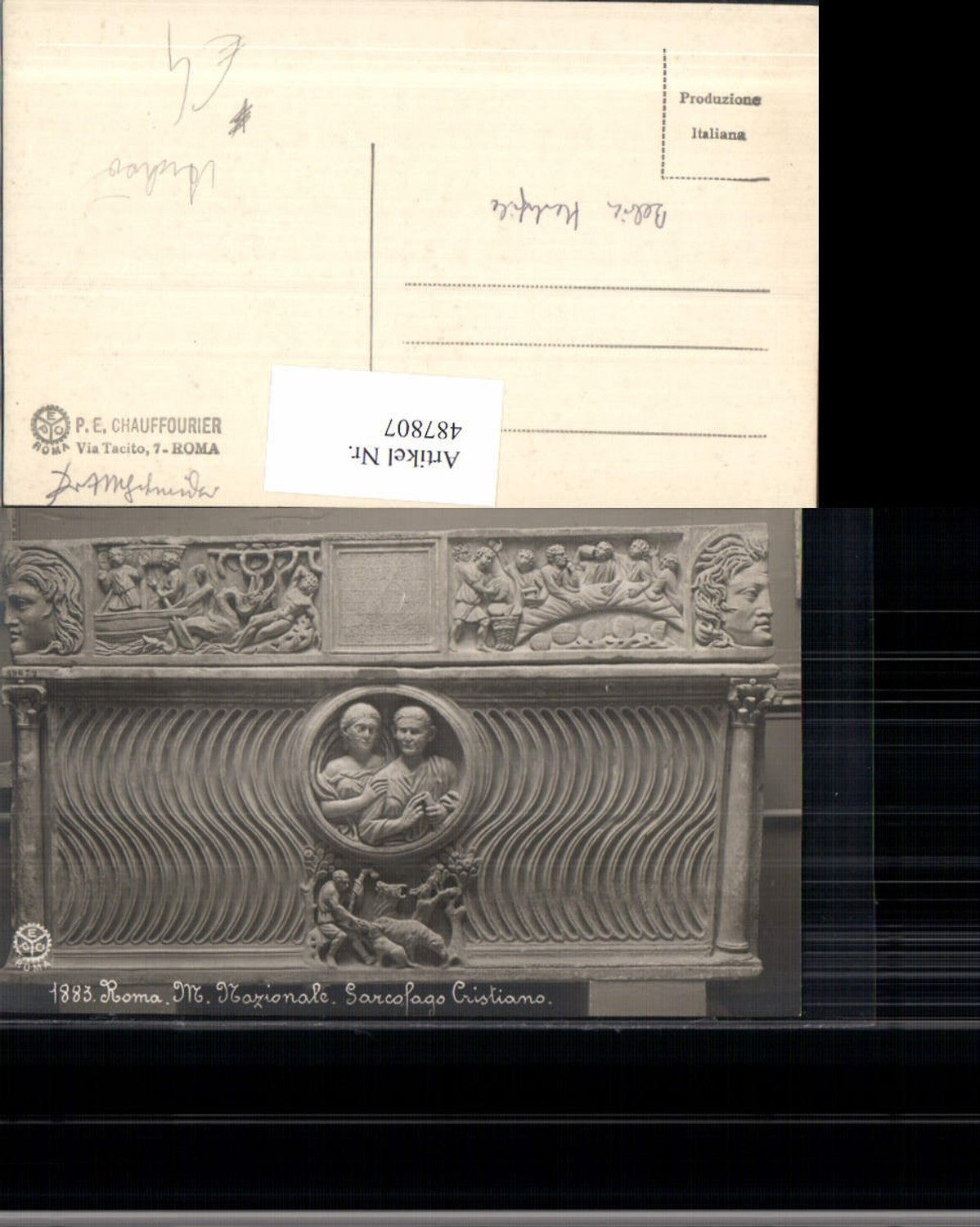 487807,Roma Rom Nazionales Sarcofago Cristiano Sarkophag Archäologie Ausgrabung