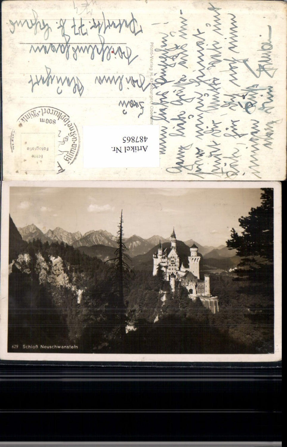 487865,Foto Ak Königsschloss Schloss Neuschwanstein Schwangau
