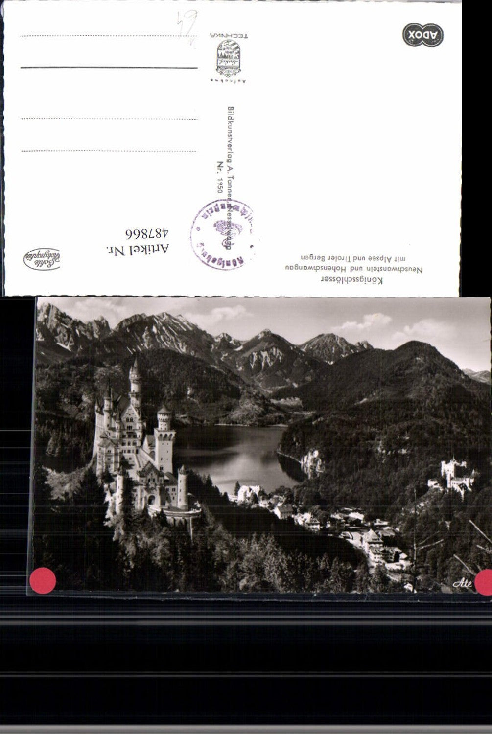 487866,Foto Ak Königsschloss Schloss Neuschwanstein und Hohenschwangau Schwangau