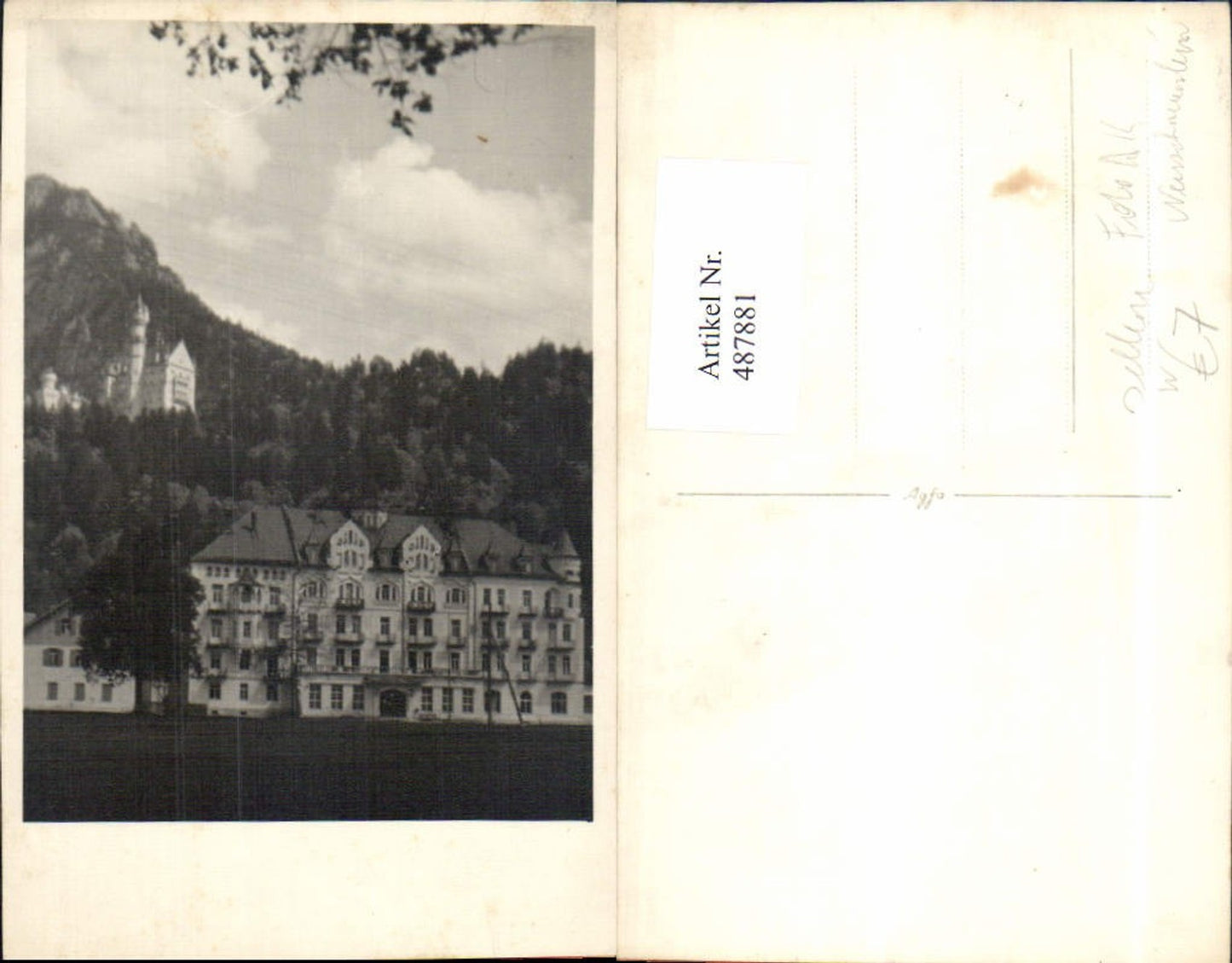 487881,Seltene Foto Ak Königsschloss Schloss Neuschwanstein Schwangau