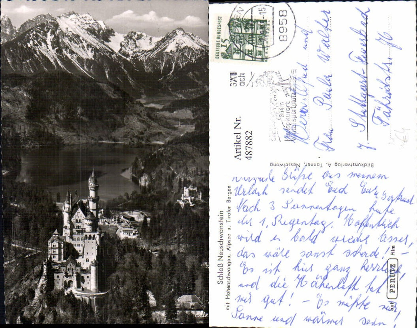 487882, Royal Castle Neuschwanstein Castle Schwangau m. Hohenschwangau Alpsee