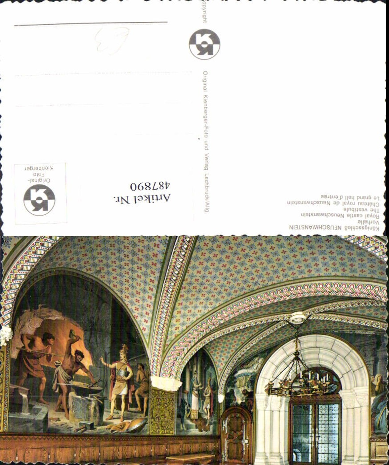 487890,Königsschloss Neuschwanstein Innenansicht Vorhalle