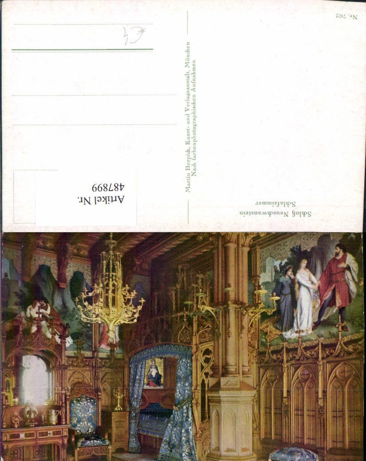 487899,Königsschloss Neuschwanstein Innenansicht Schlafzimmer