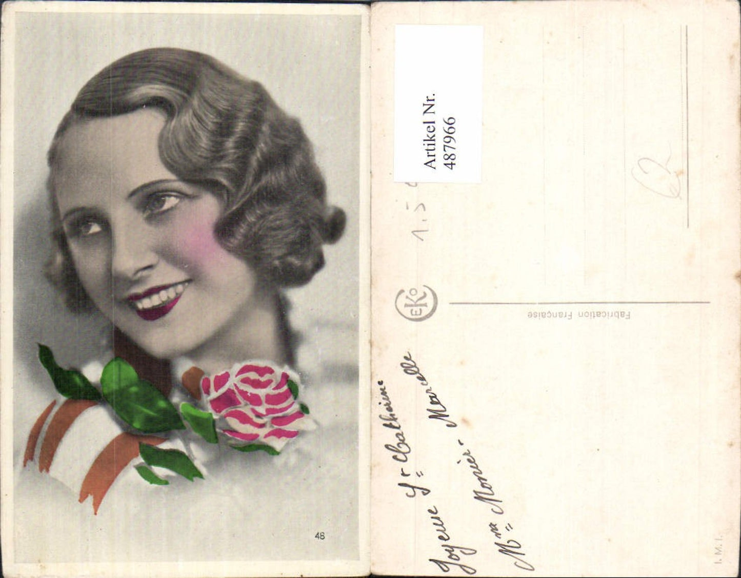 487966,Frau Portrait Rose