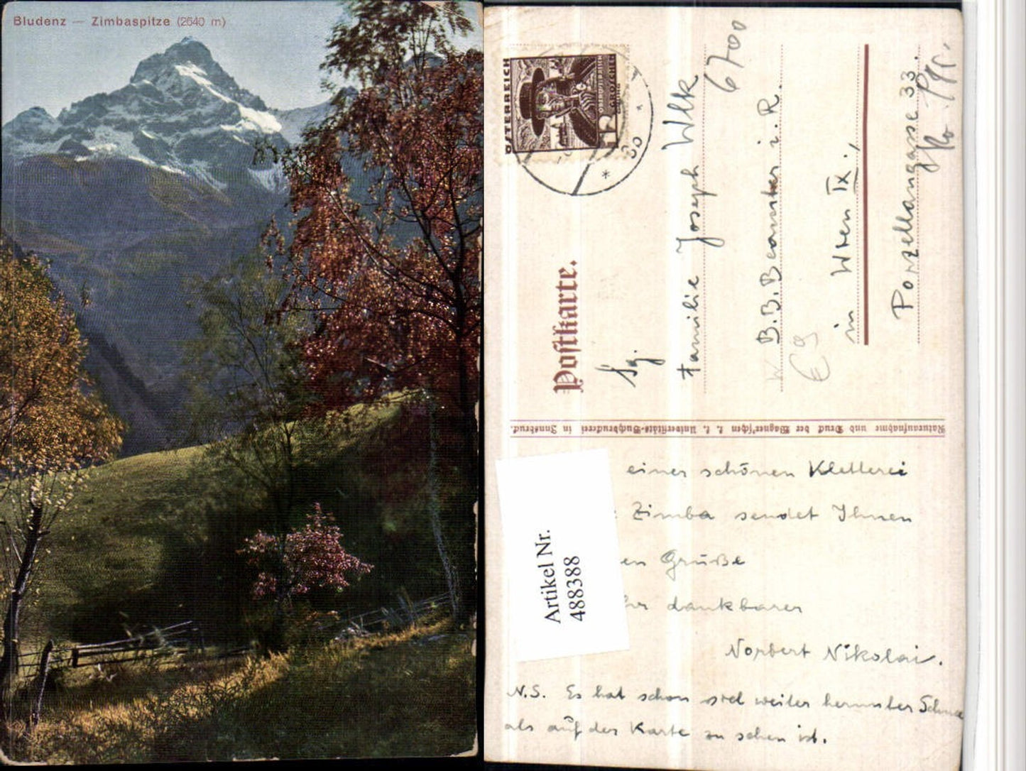 Alte Ansichtskarte – Old Postcard
