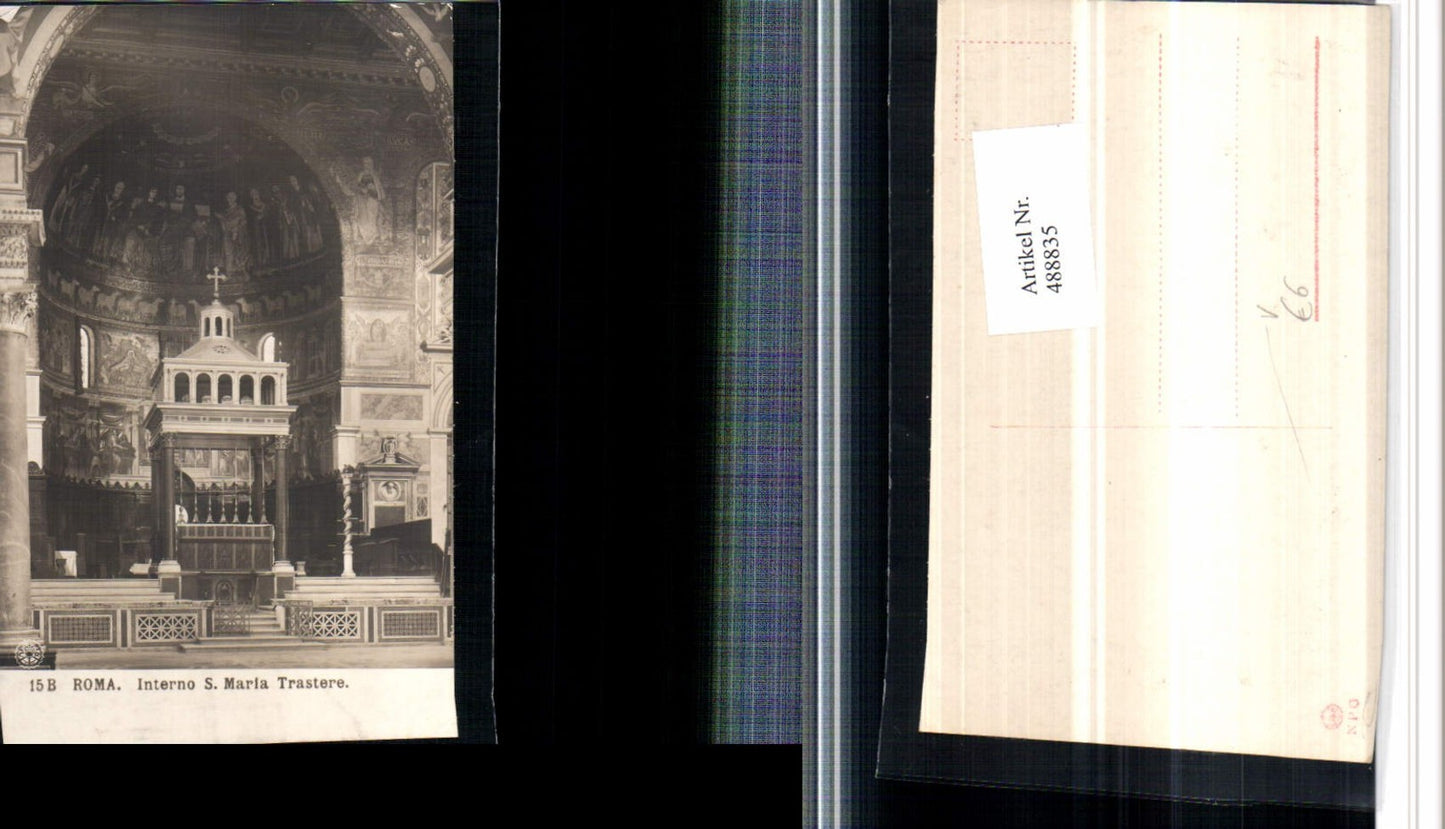 488835,Roma Rom S. Maria Trastere Interno Kirche Altar pub NPG 15B