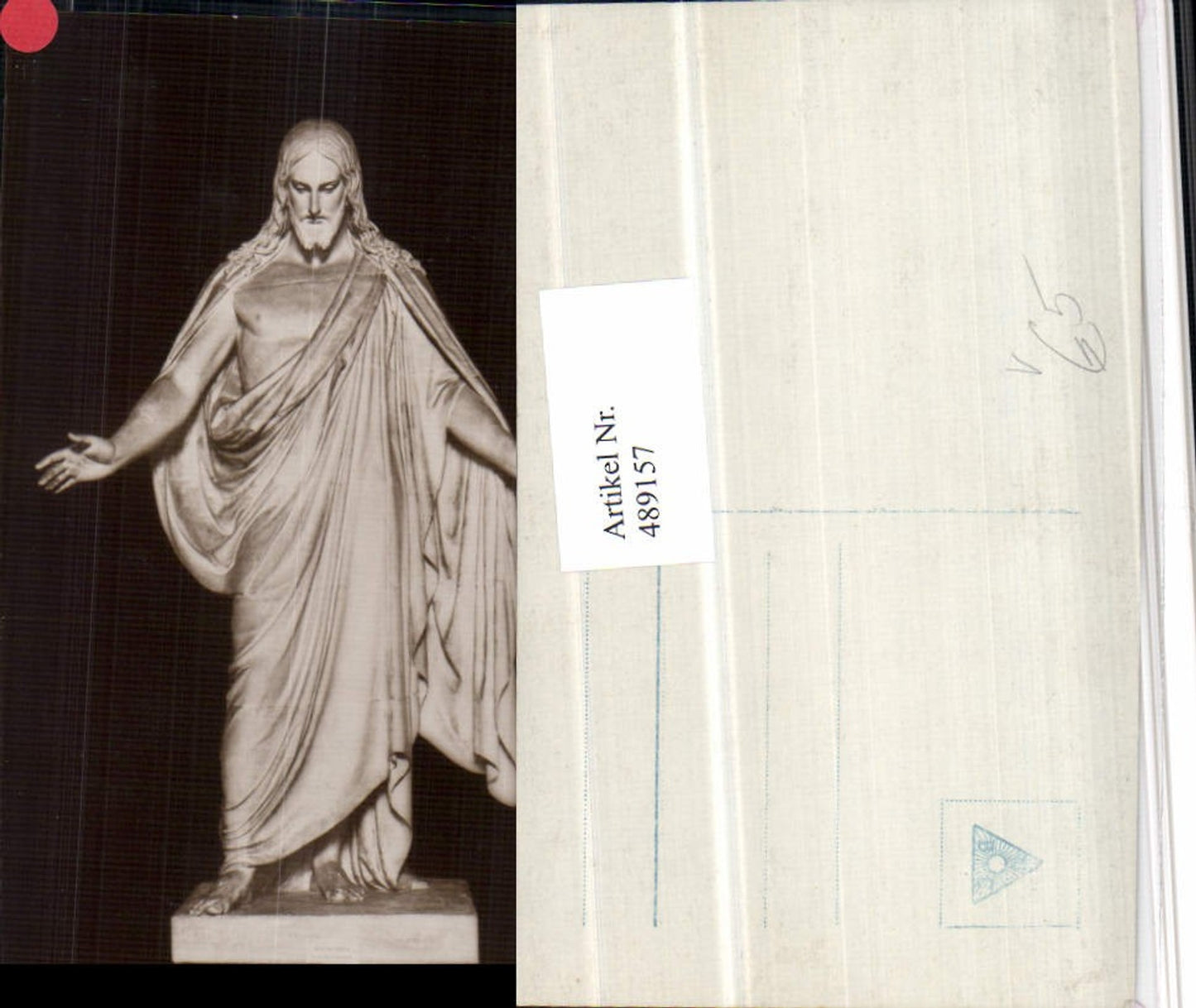 489157,Statue of B. Thorwaldsen Christ pub NPG 5247