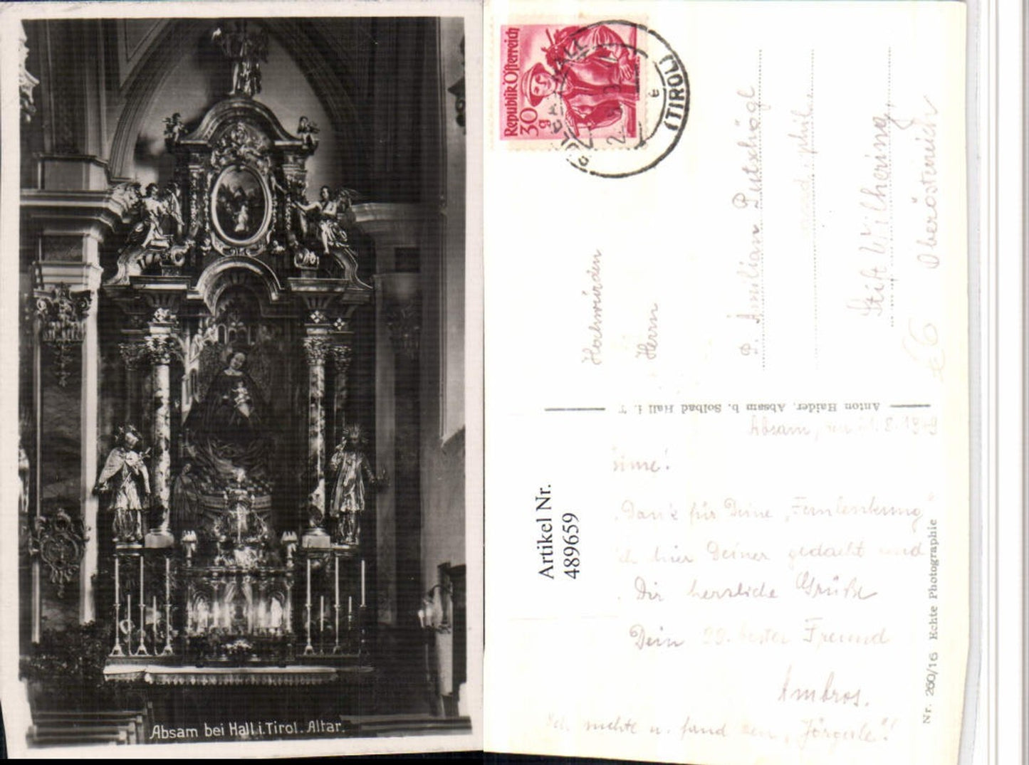 Alte Ansichtskarte – Old Postcard