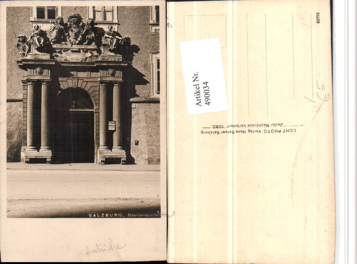 490034,Salzburg Residenzportal Portal pub Foto Hans Seiser