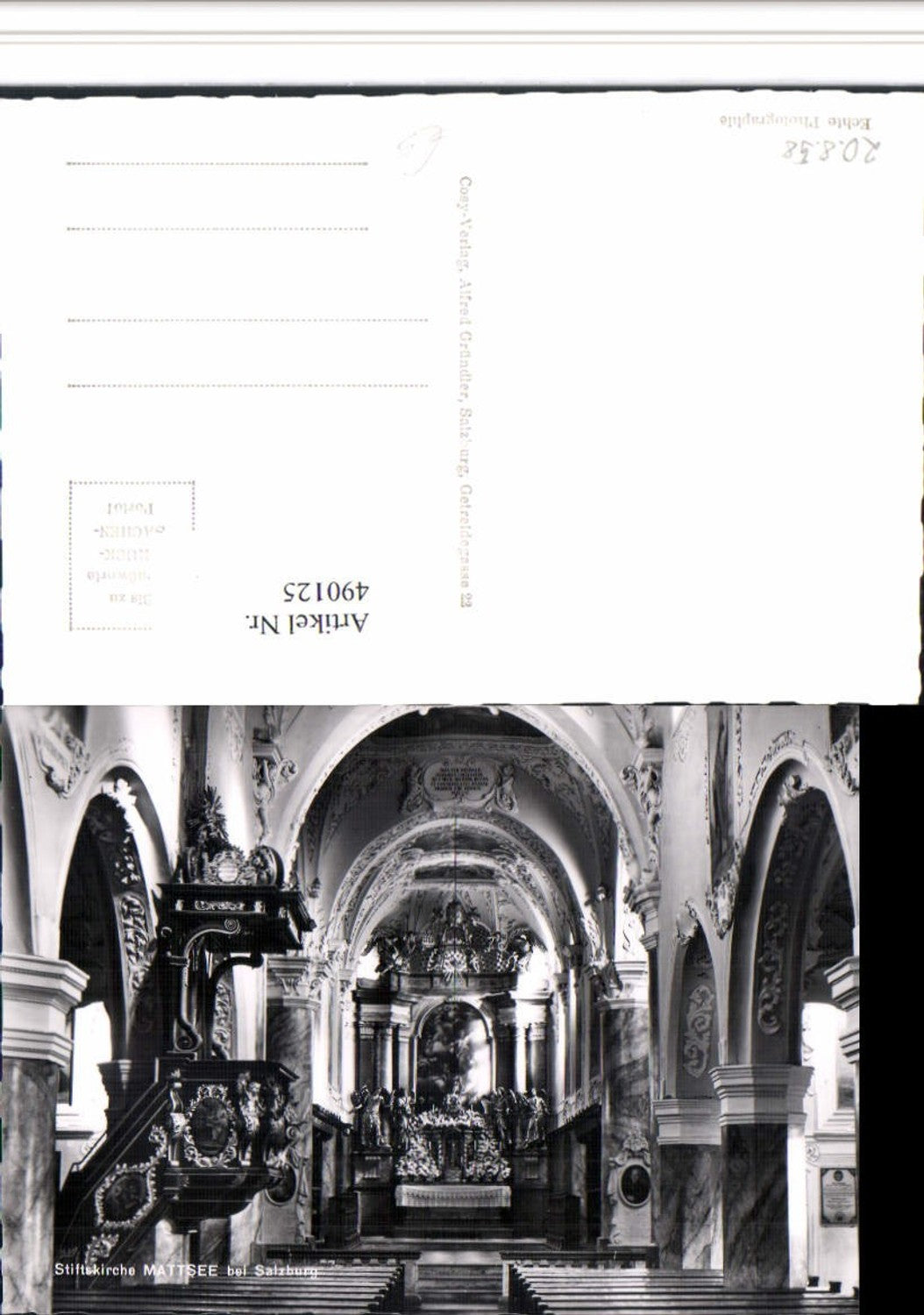 490125, Mattsee b. Salzburg Collegiate Church interior view of pub Cozy 919