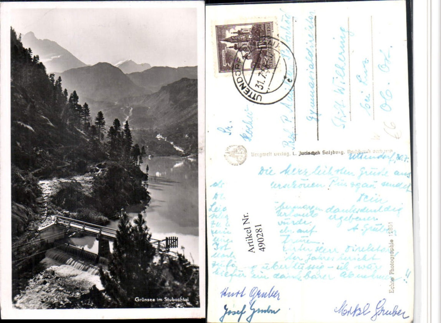 490281,Grünsee im Stubachtal b. Uttendorf Bergkulisse