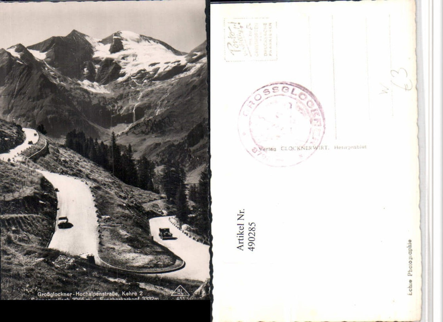 490285,Großglockner Hochalpenstraße b. Fusch Kehre 2 Bergkulisse