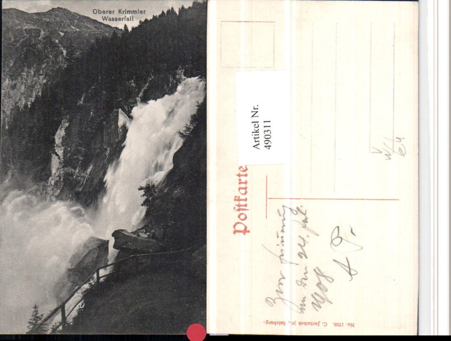 490311,Oberer Krimmler Wasserfall b. Krimml pub C. Jurischek 1709