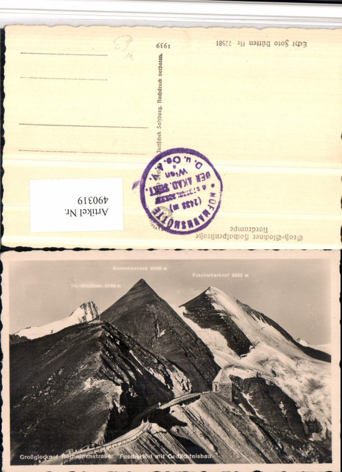 490319,Großglockner Hochalpenstraße Fuschertörl b. Fusch Bergkulisse