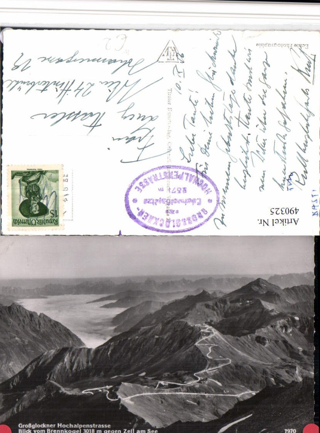 490325,Großglockner Hochalpenstraße Brennkogel geg. Zell am See Bergkulisse