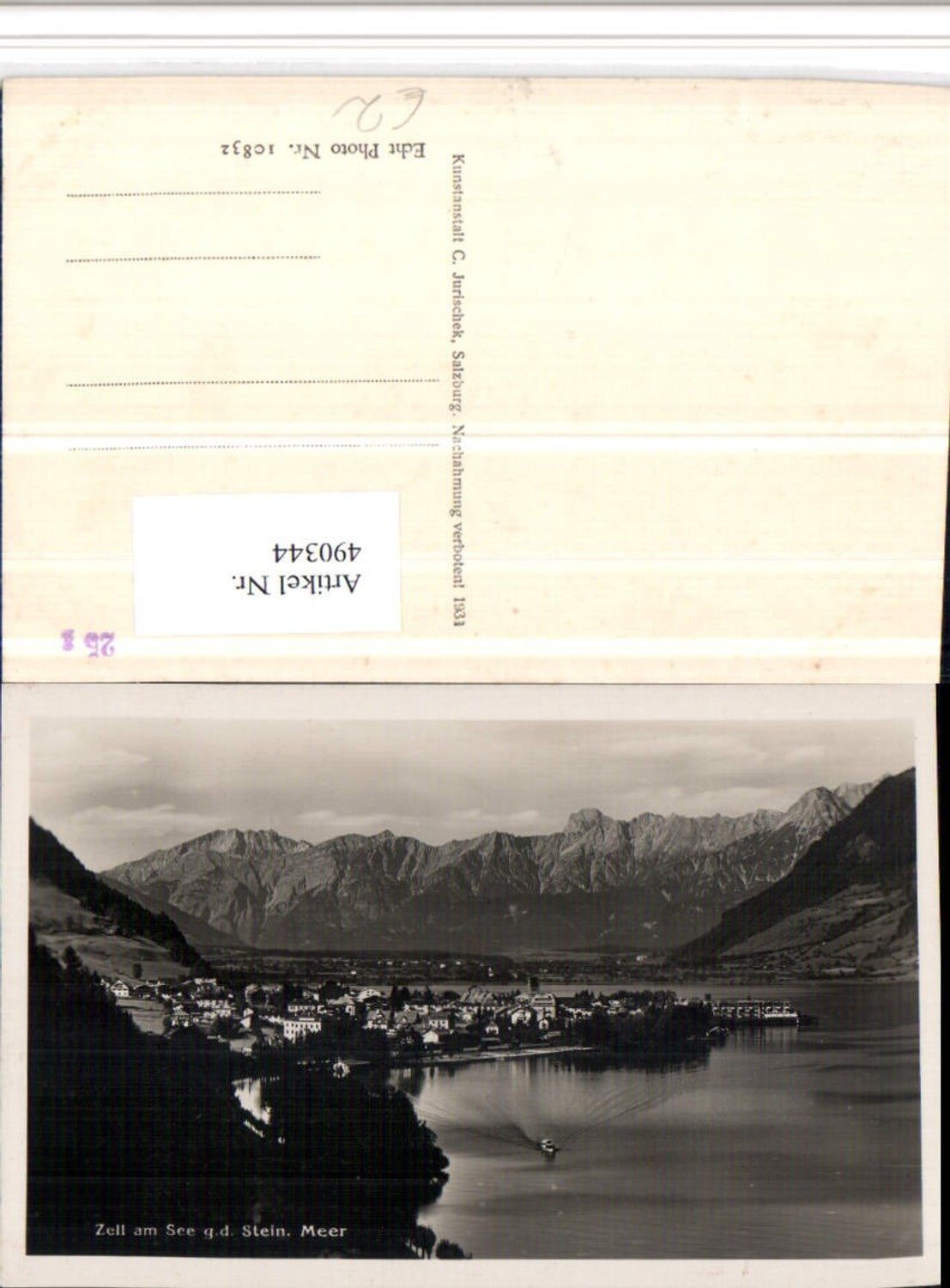 490344,Zell am See Totale geg. Steinerne Meer Bergkulisse