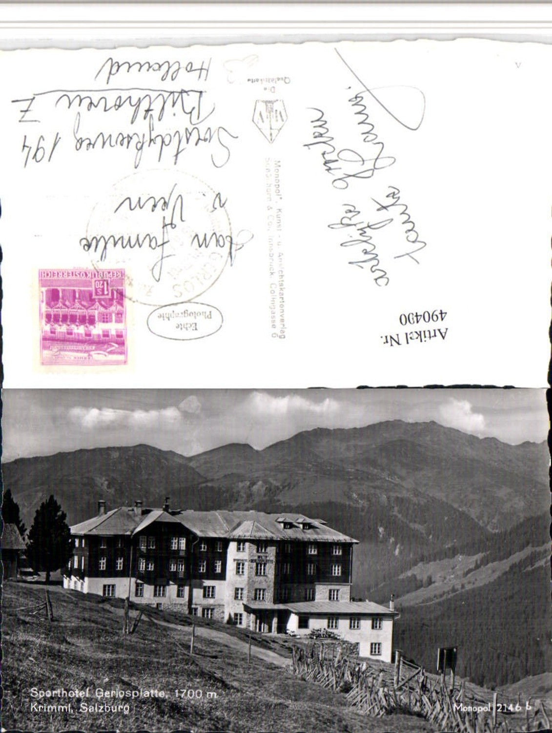 490400,Krimml Sporthotel Gerlosplatte Bergkulisse