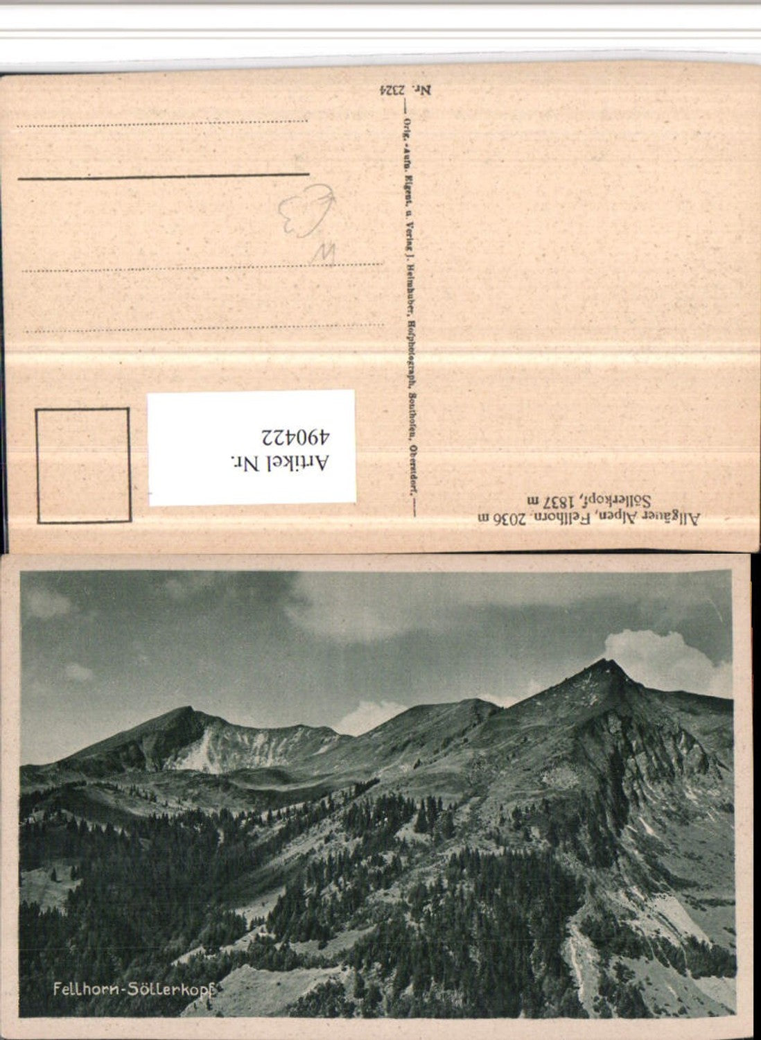 490422,Fellhorn Söllerkopf b. Oberstdorf Bergkulisse