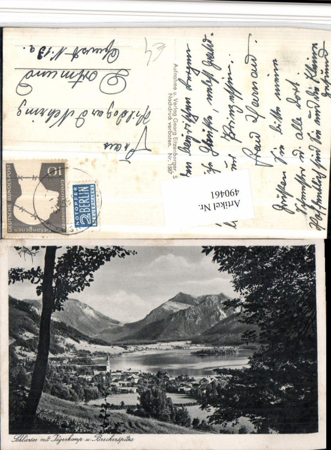 490461,Schliersee Totale m. Jägerkamp Bergkulisse