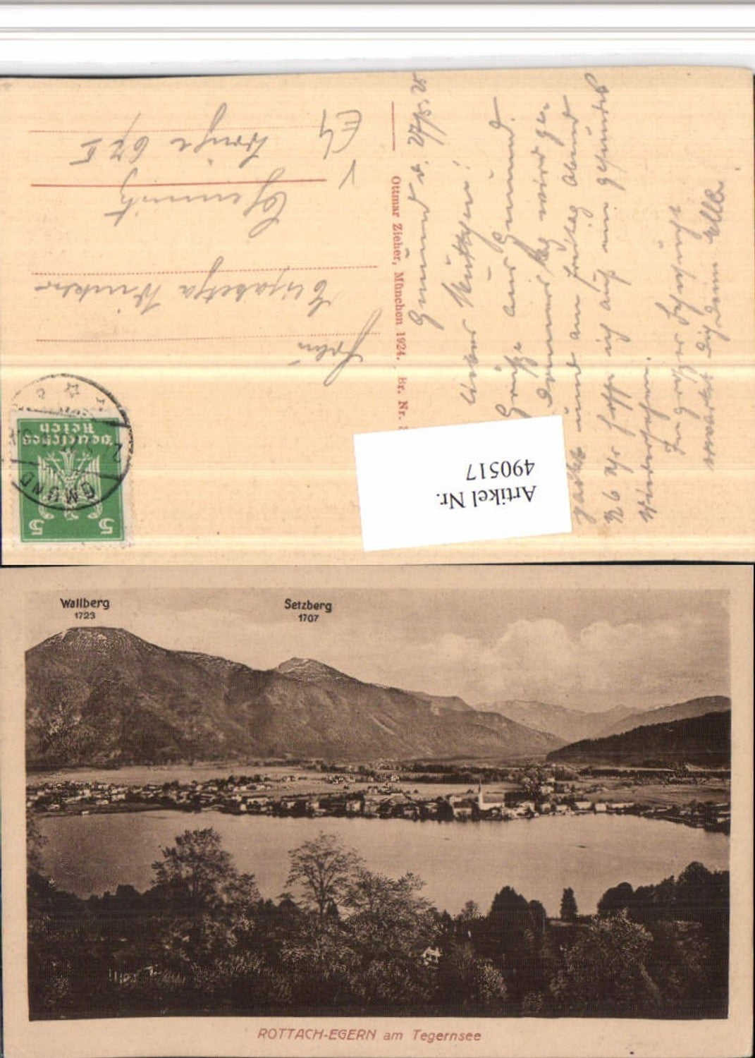 490517,Rottach-Egern am Tegernsee Totale Bergkulisse pub Ottmar Zieher 3997
